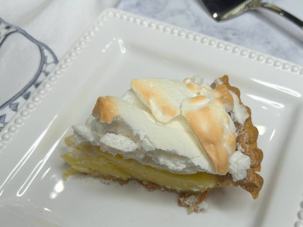 slice of lemon meringue pie