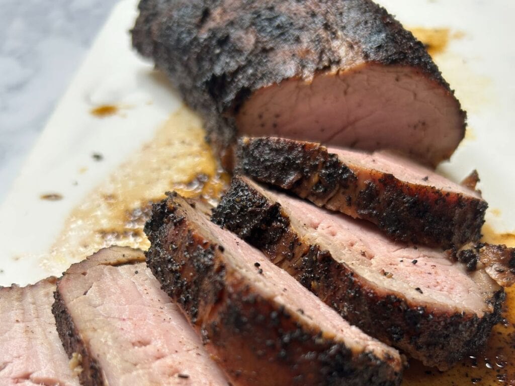 pork tenderloin very tender cooked on the grill with dry rub