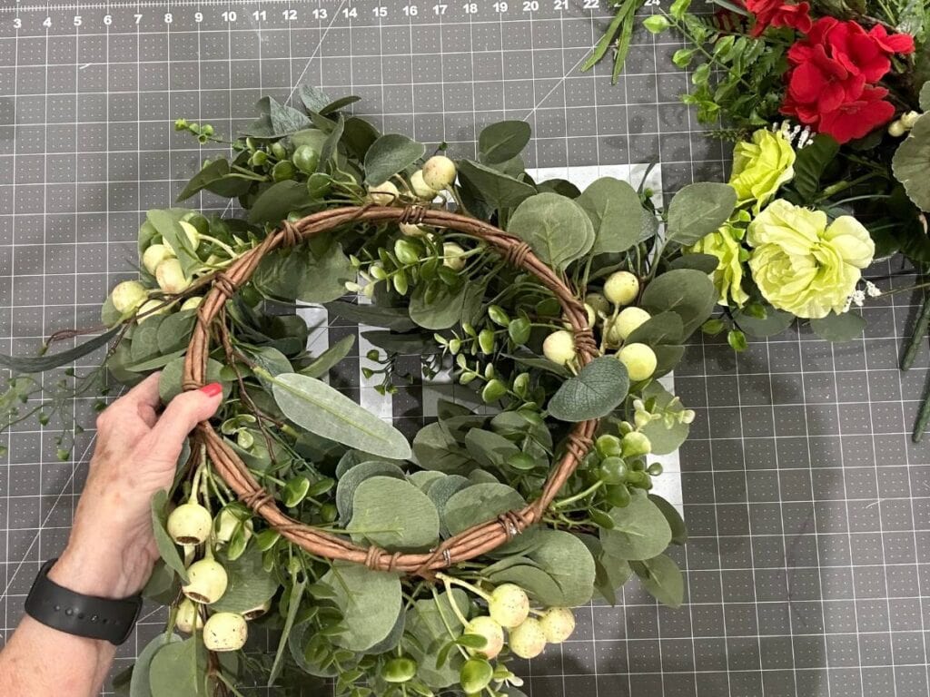 eucalyptus wreath on small frame