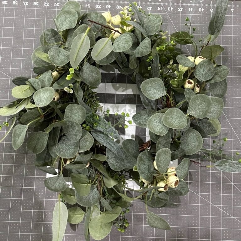bargain eucalyptus wreath form bought for $6
