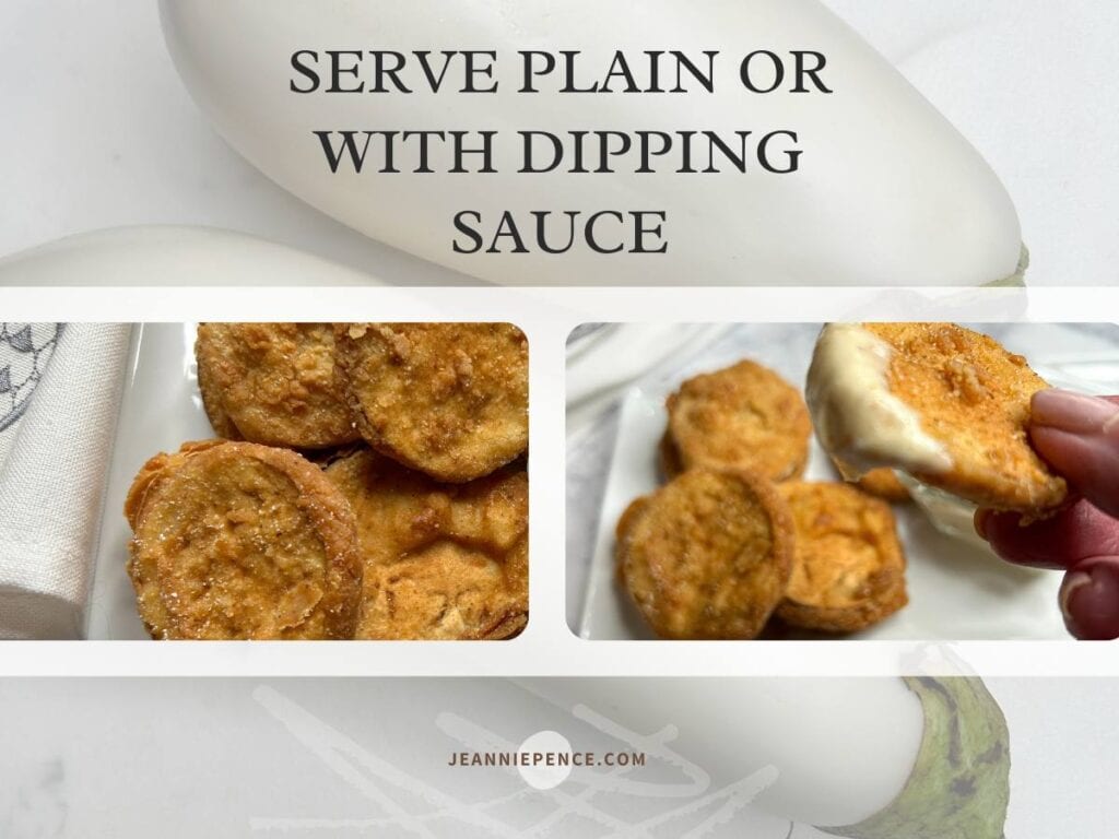 serve plain or with a dipping sauce