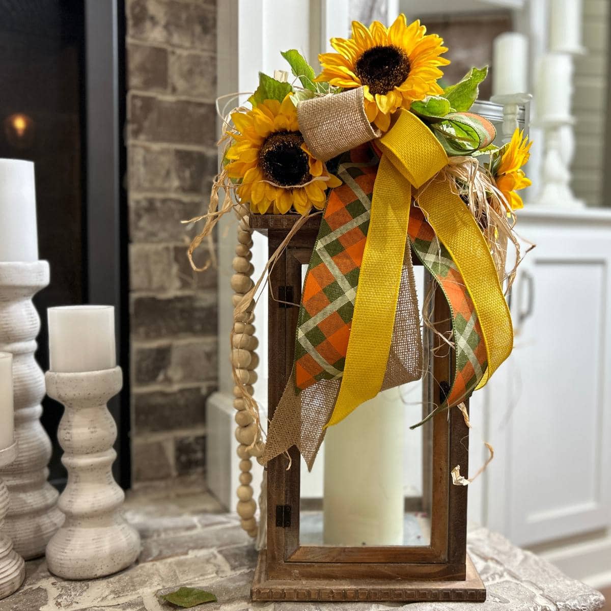 Quick Sunflower Lantern Topper