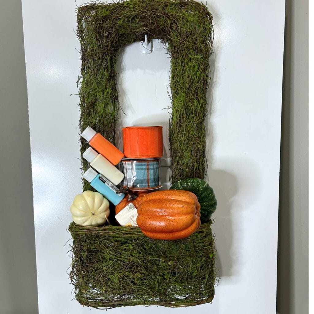 weekend project: update a mossy wall basket for fall
