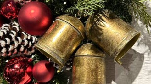 ideas for holiday decorating with bells and baubles