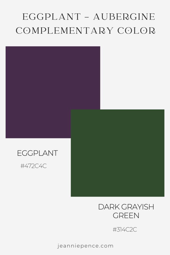 complementary colors for eggplant