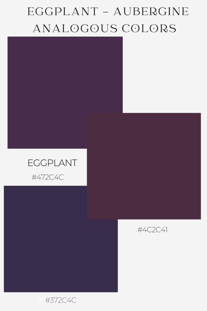 analogous colors to use with eggplant