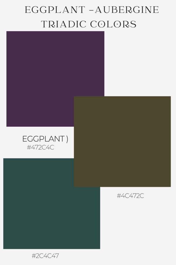 triadic colors to use with eggplant