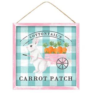 cottontail's carrot patch easter sign