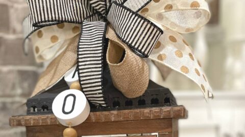 lantern bow or topper made with neutral every day ribbon styles
