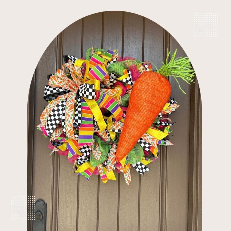 easter wreath with big carrot
