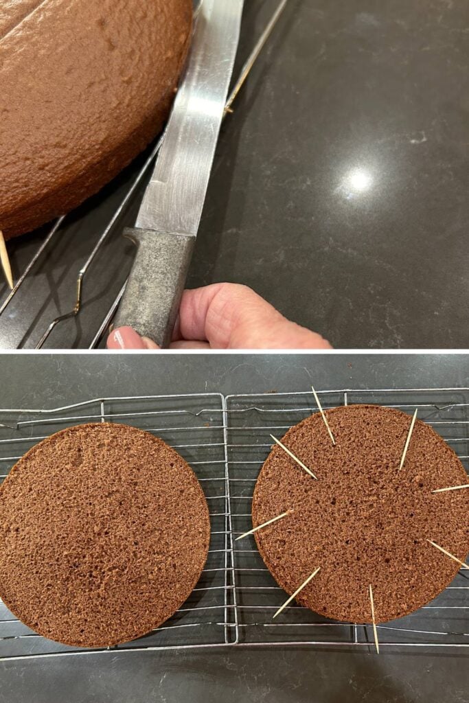 how to split cake layers evenly