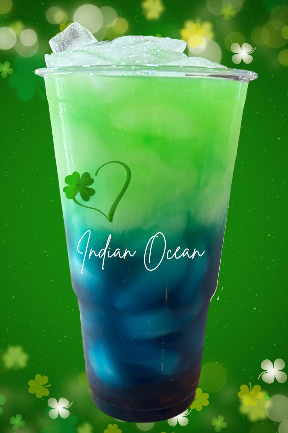 indian ocean loaded green in green and blue colors, good for st. patrick's day