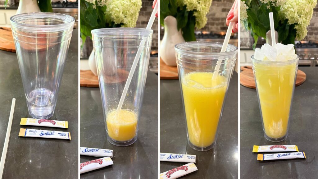 steps in making a pina colada and pineapple flavored water