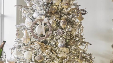 champagne wishes gold and champagne Christmas tree 2024 from RAZ