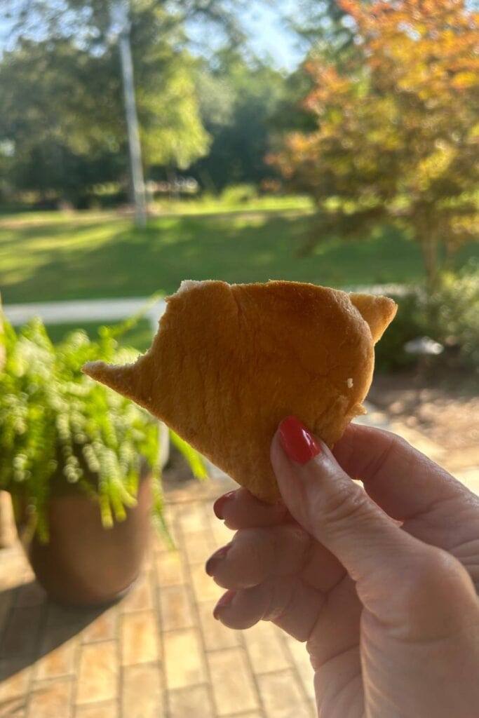 my husband cooks breakfast, left me a piece of toast....the butt