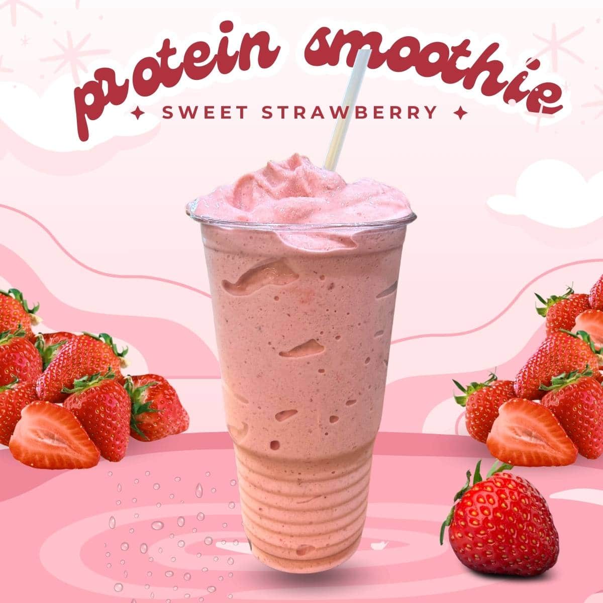 strawberry protein smoothie