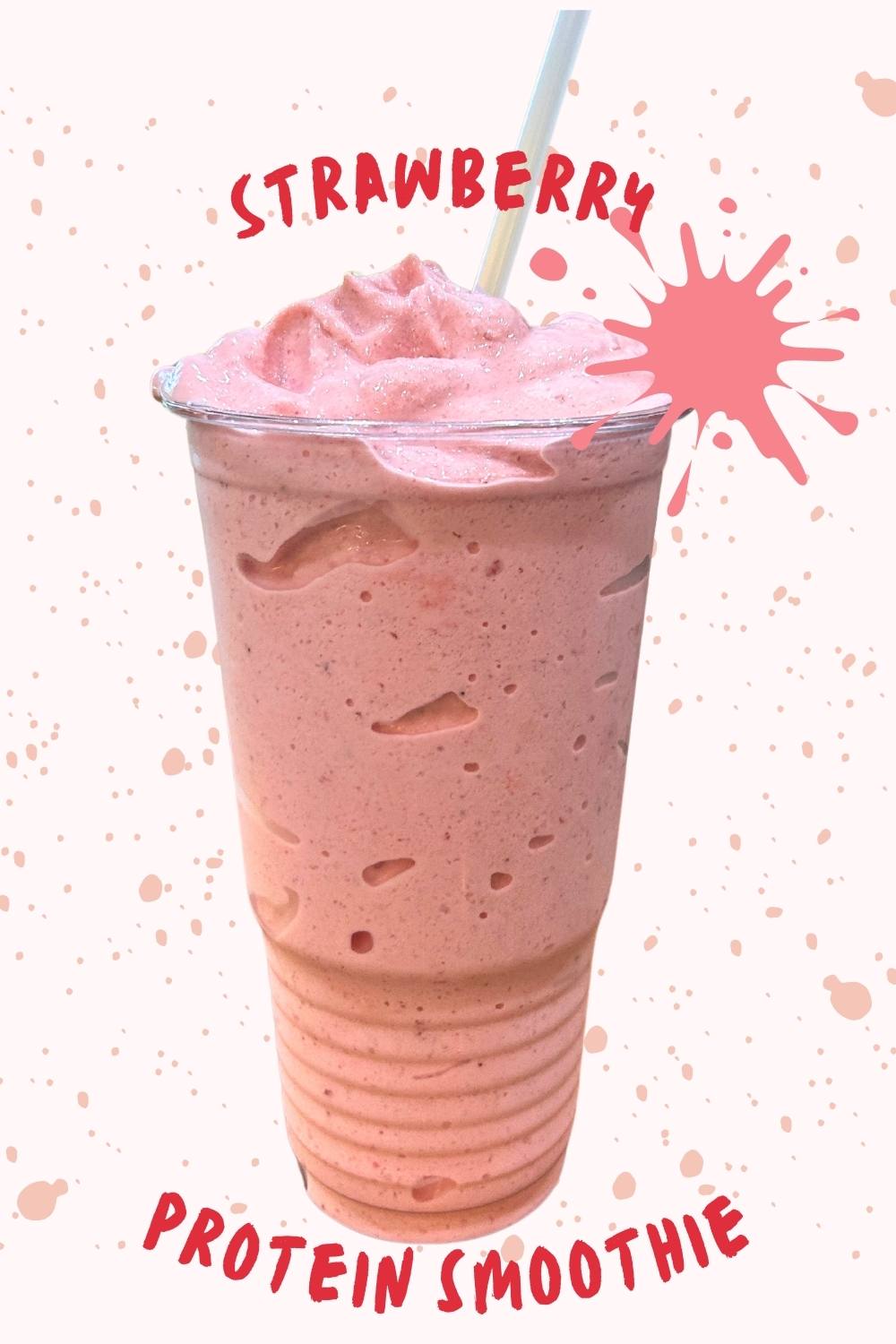 strawberry protein smoothie