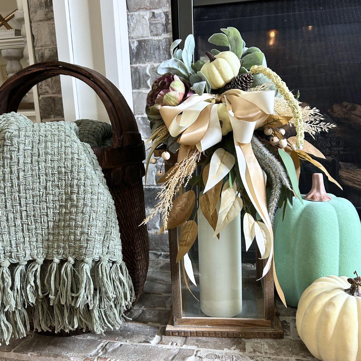 fall lantern topper age and cream colors