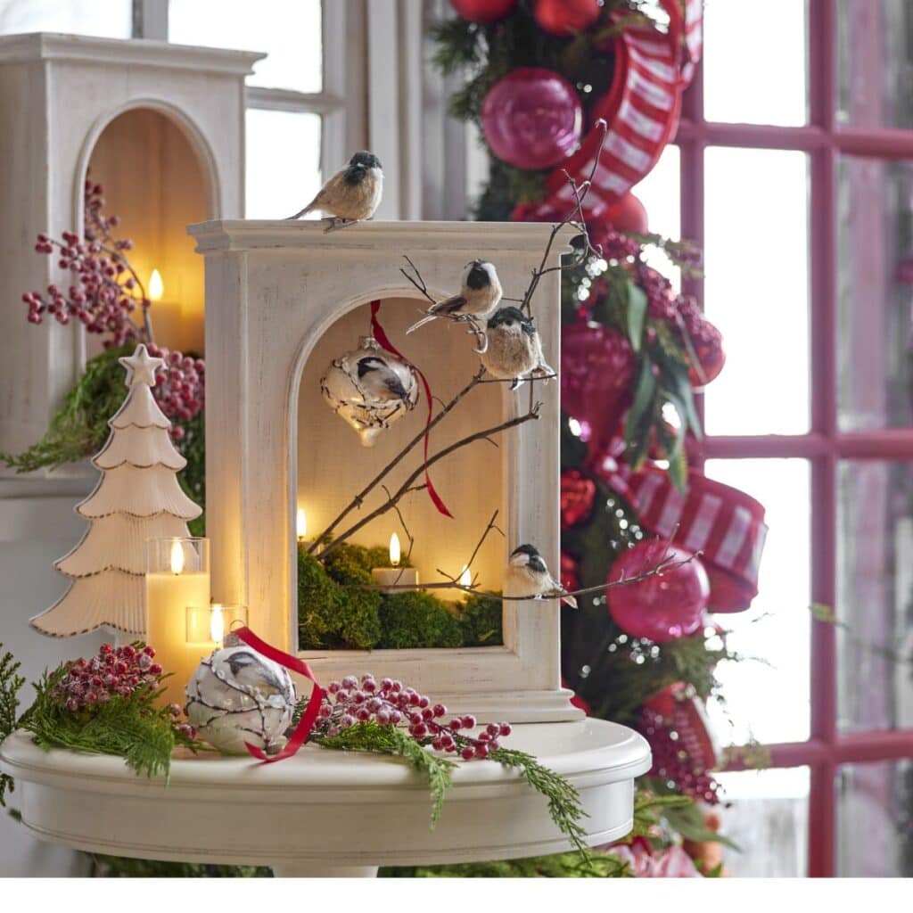mini curio cabinets from raz, great for seasonal decorating
