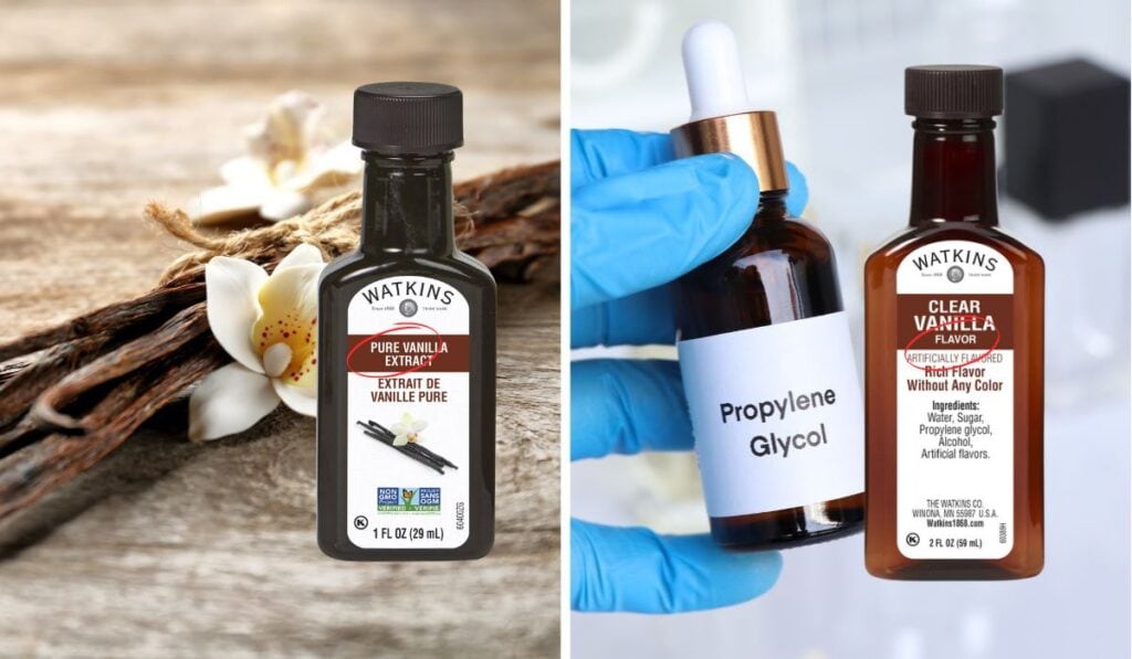 difference in vanilla extract versus vanilla flavoring