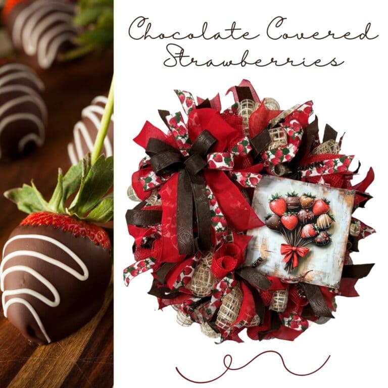 Valentine Wreath Tutorial with an exclusive Trendy Tree Chocolate Covered Strawberry Sign