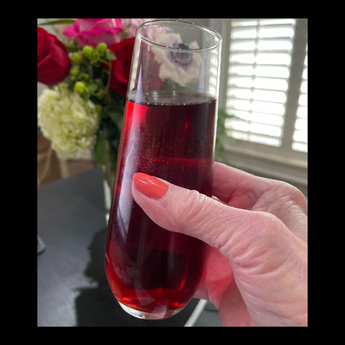 stemless flutes, cheap Libbey clear glass found at Walmart