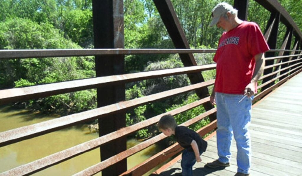 Matt and Terry on the Tallhatachie River Bridge