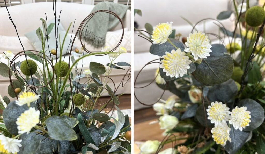 spring and summer blooms and greenery