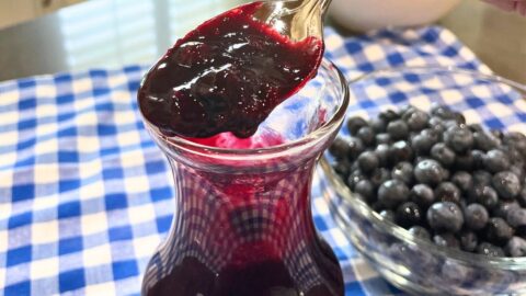 homemade sugar-free blueberry topping or sauce