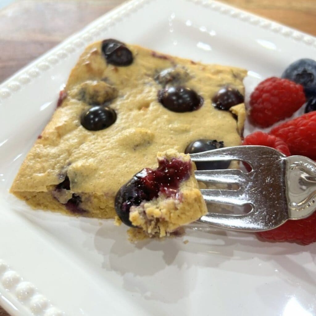 cottage cheese blueberry bake with extra protein