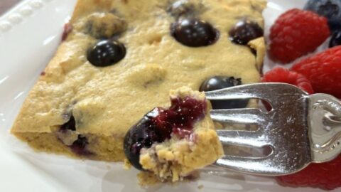 cottage cheese blueberry bake with extra protein