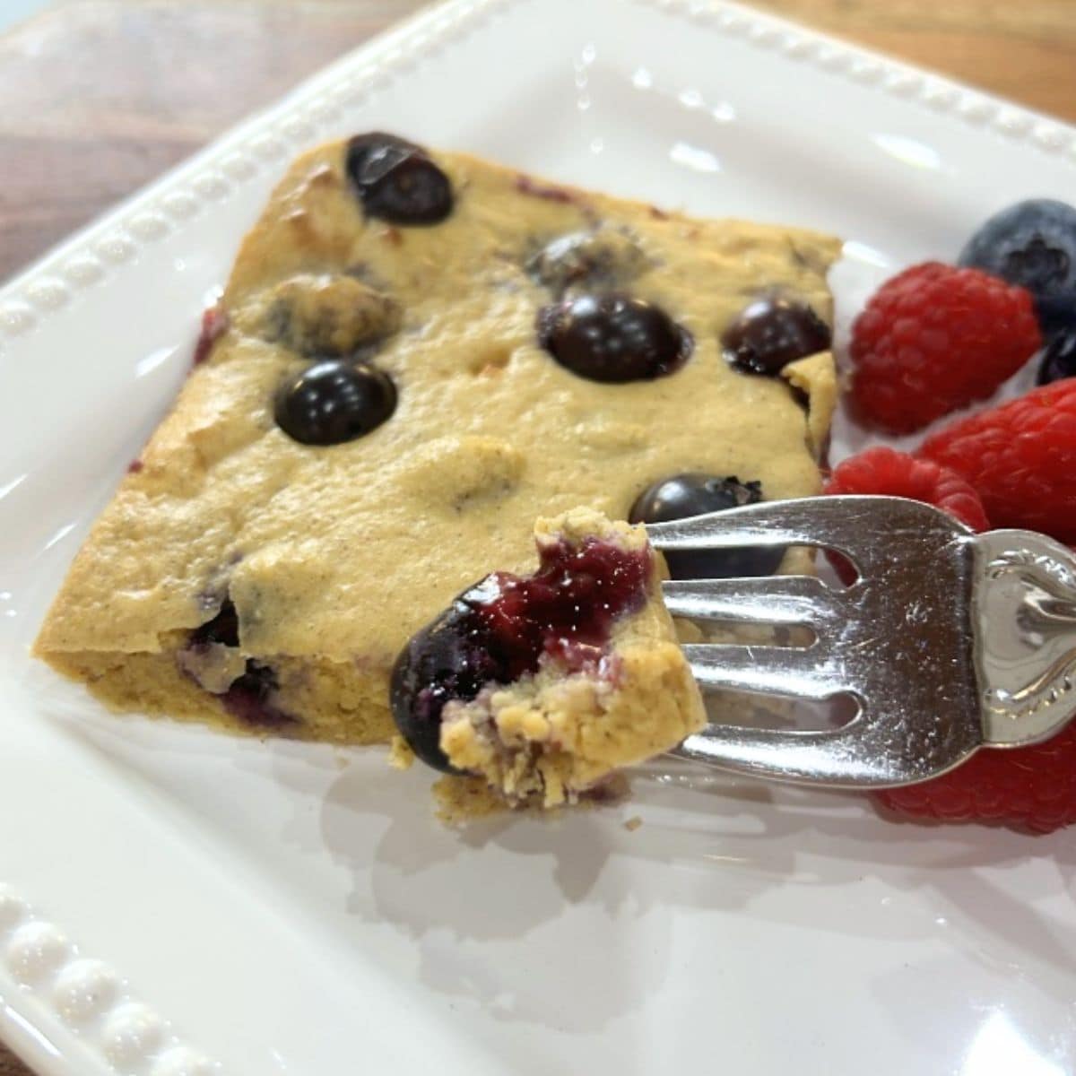cottage cheese blueberry bake with extra protein