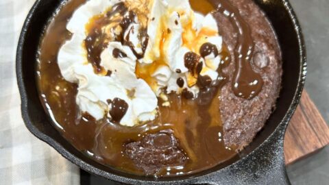 high protein skillet brownie