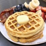 high-protein no-flour waffle