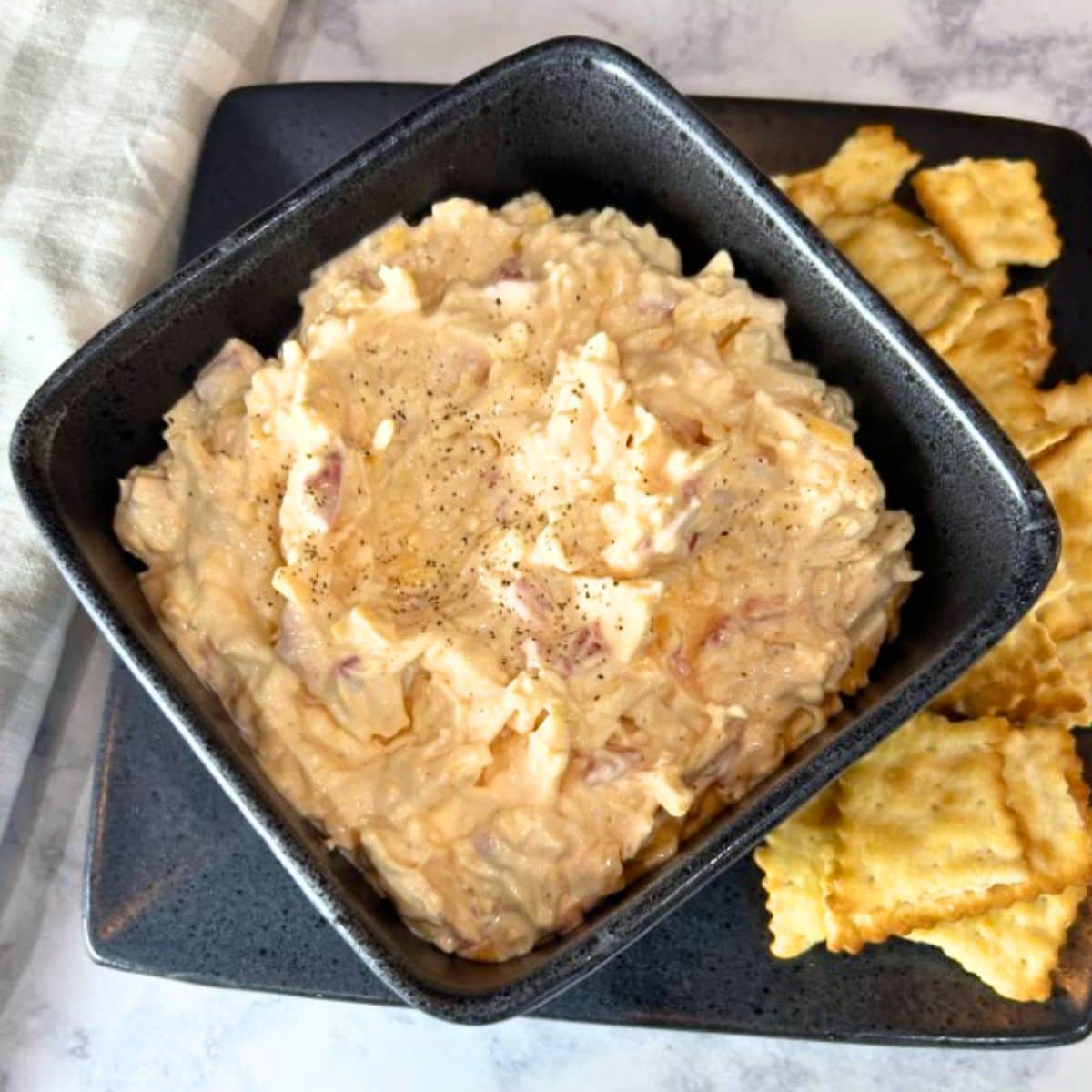 tangy pimento cheese, a zesty twist on a classic spread