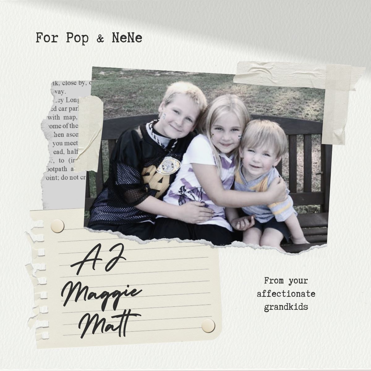 aj-maggie-matt a different kind of day grandkids, grandchildren