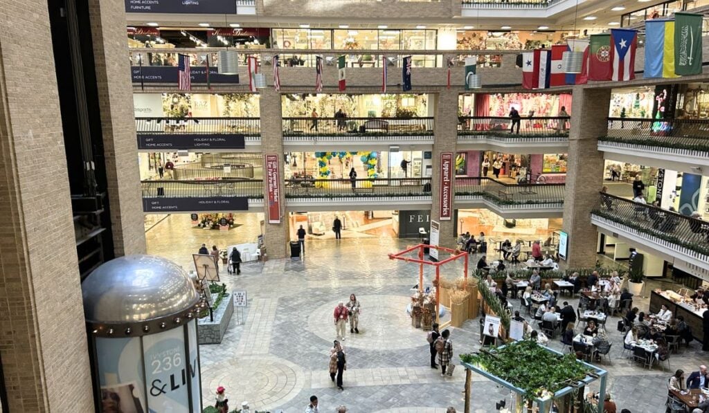 dallas market showrooms full of Christmas decorations
