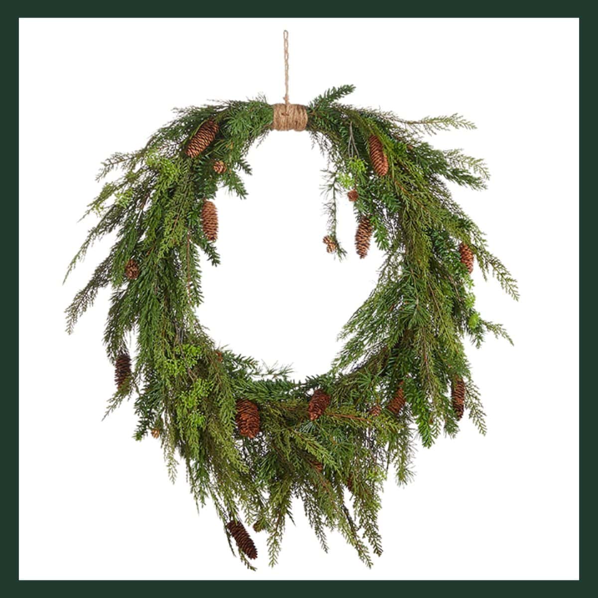draped greenery wreath