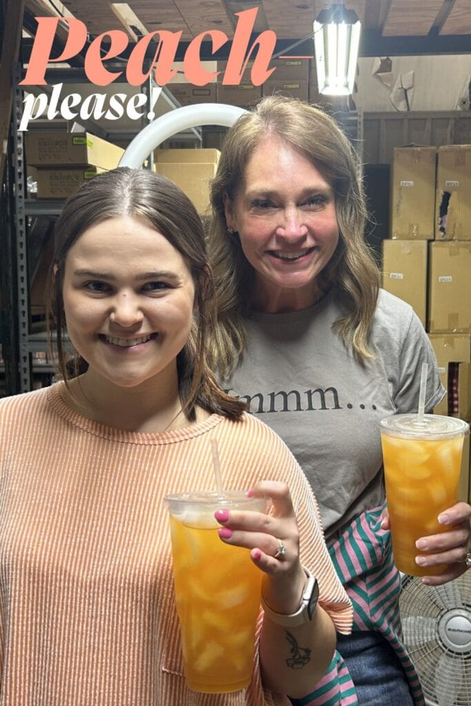 peach flavored loaded tea, Peachside from Silver Lining Lessons