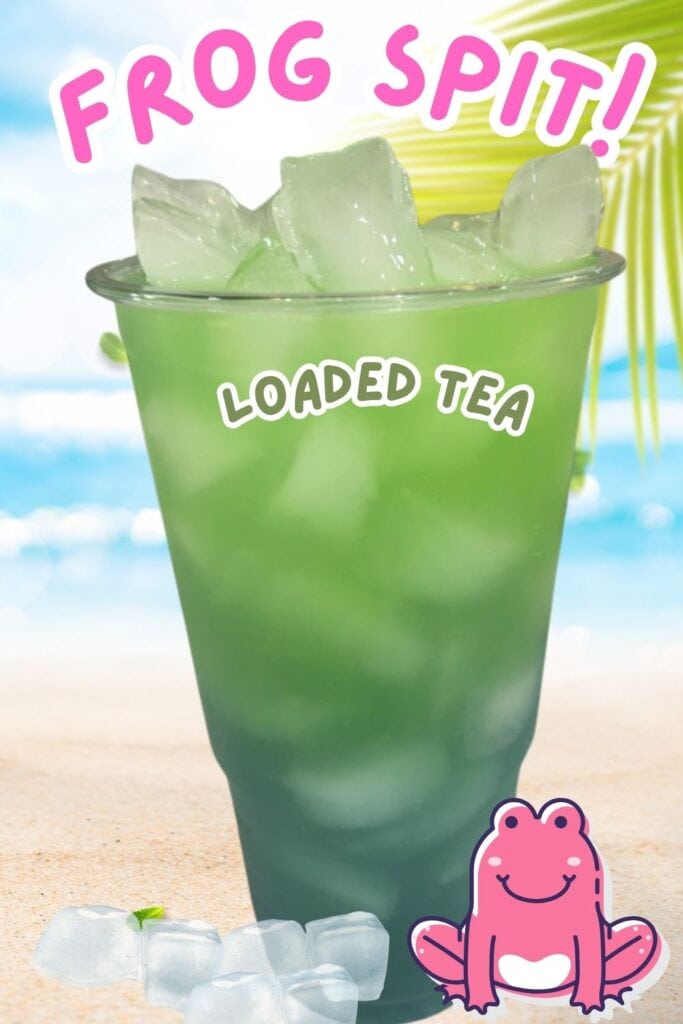 frog spit loaded tea - a tasty green refreshing drink