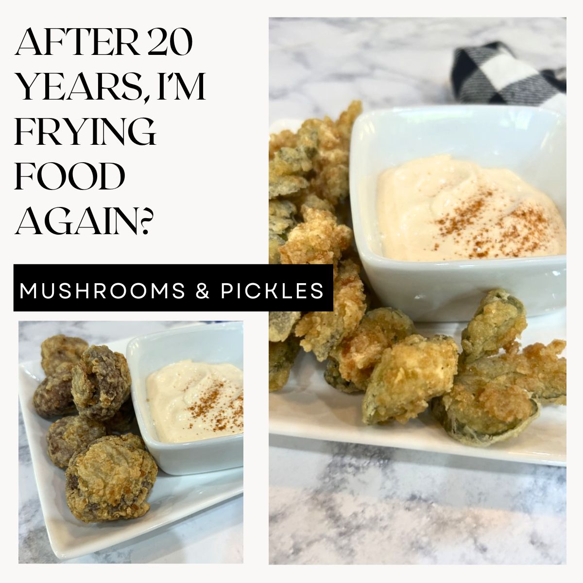 using a deep fryer for fried vegetables, chicken strips, pickles and mushrooms