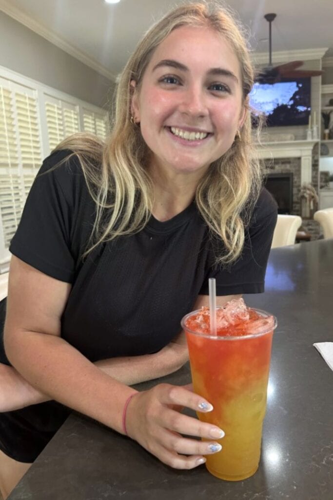 Maggie loved this loaded tea recipe from Silver Lining Lessons- All Tea Well and citrusy, fruity, touch sour refreshing summer drink