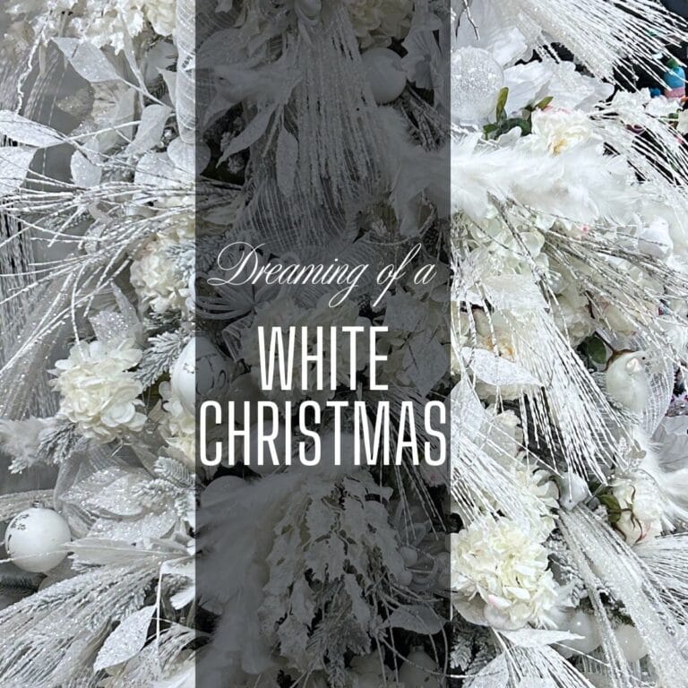 White Christmas Tree Inspiration from the Craig Bachman showroom in Dallas, tree designed by John Mark Enterprises