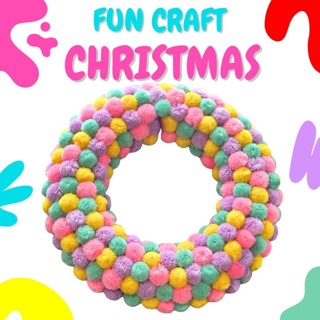Pom Pom Wreath Craft for Kids
