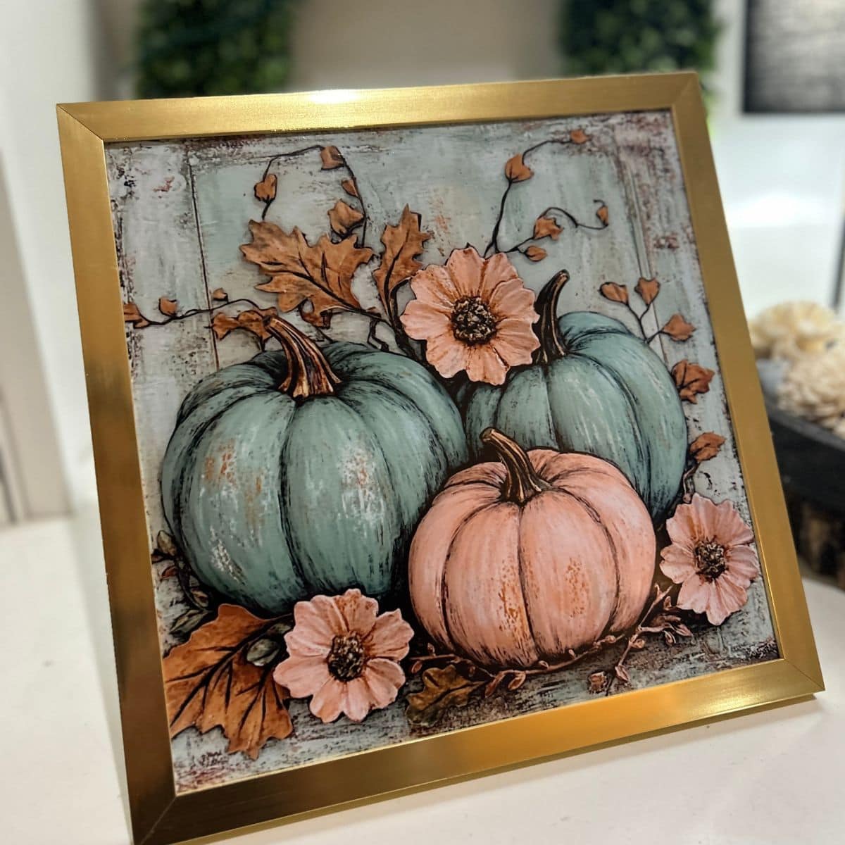 framed exclusive sign from Trendy Tree in a gold frame