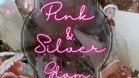 pink and silver Christmas tree