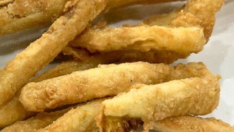 squash fries, battered yellow squash and deep fried