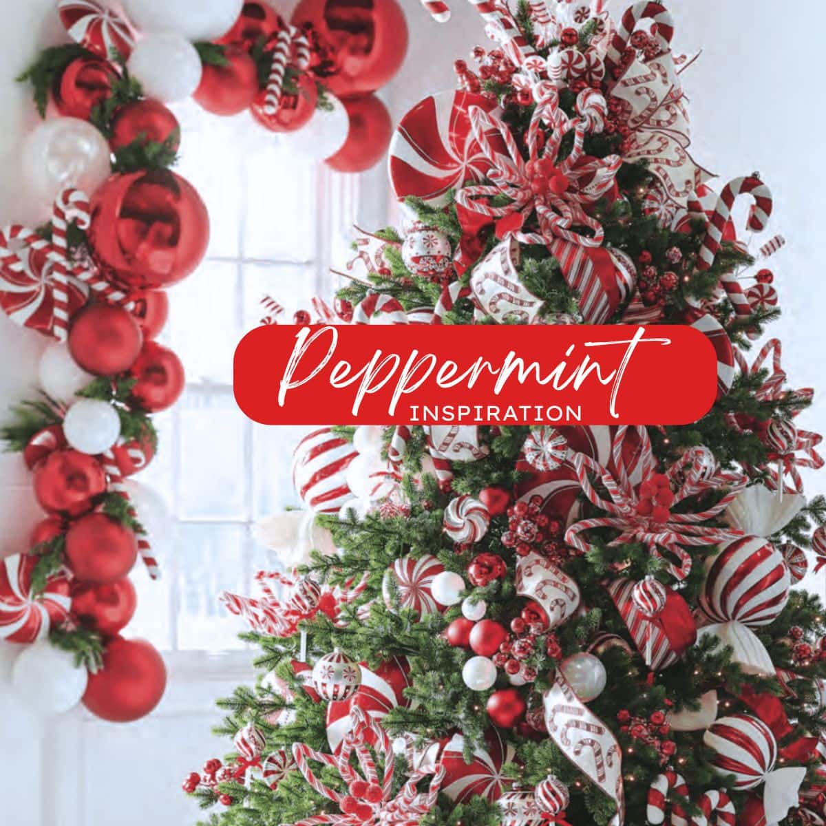 peppermint Christmas tree inspiration and ideas