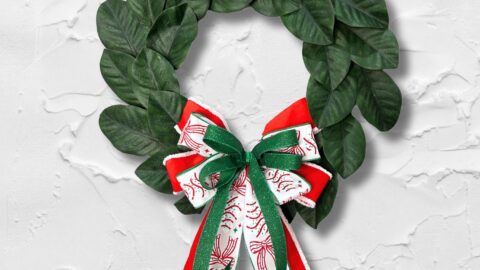 Easy Christmas Wreath Update: Refresh Your Magnolia Wreath with a New Bow