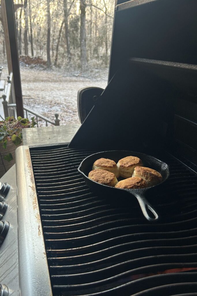 biscuits on the grill